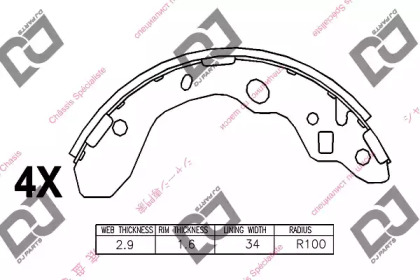 Комлект тормозных накладок DJ PARTS BS1016